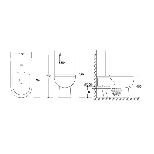 Oriana Wall Faced Toilet Suite - Ceramicahomes