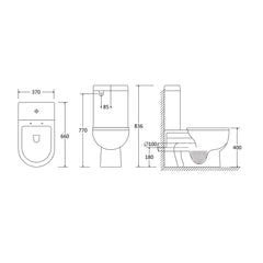 Oriana Wall Faced Toilet Suite - Ceramicahomes